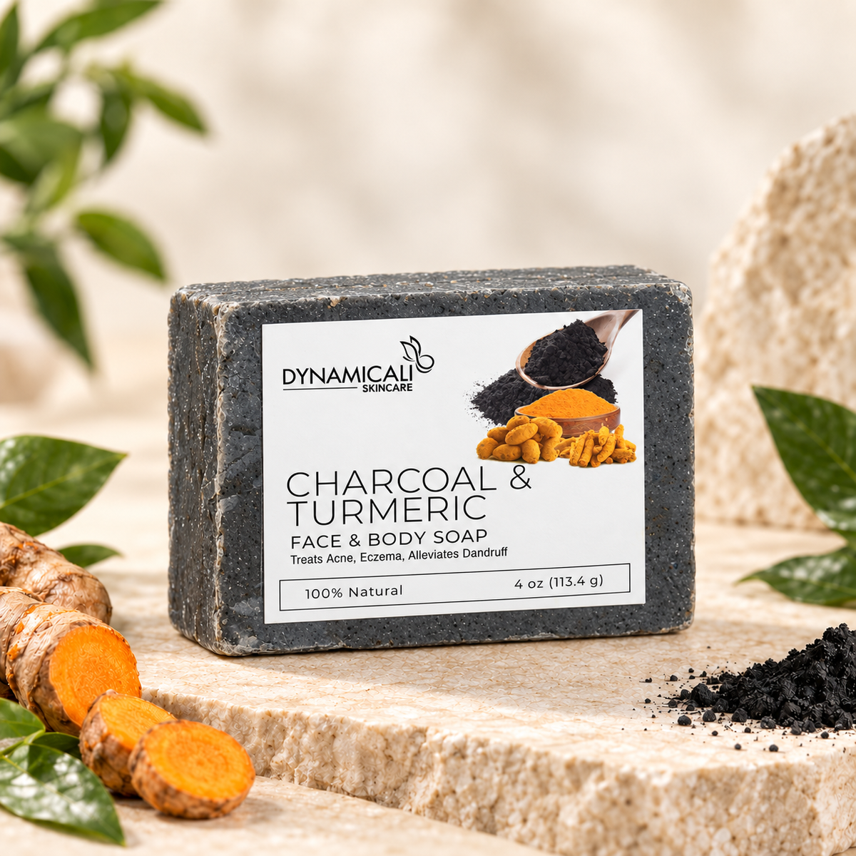 Charcoal & Turmeric Face & Body Soap Bar